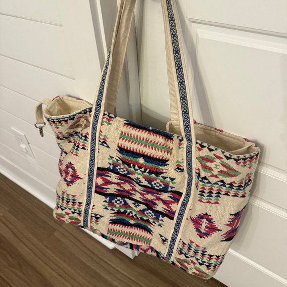 Embellished Tribal Hand Beaded Tote Bag - Picture 3 of 5